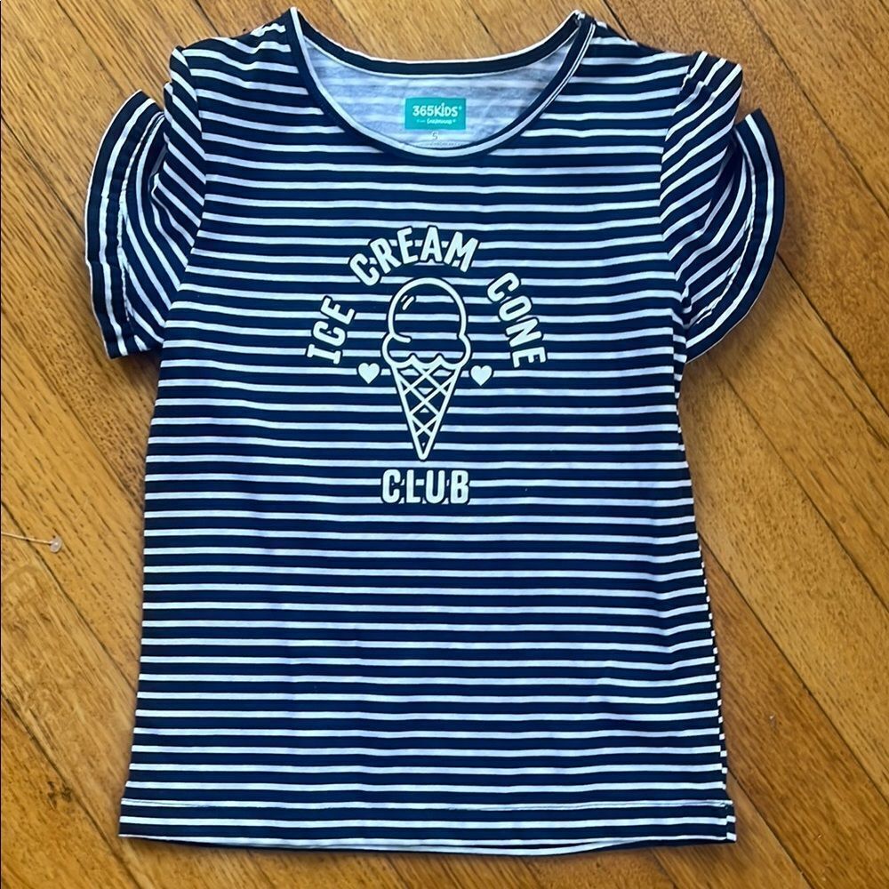 Navy Striped Ice Cream T-Shirt